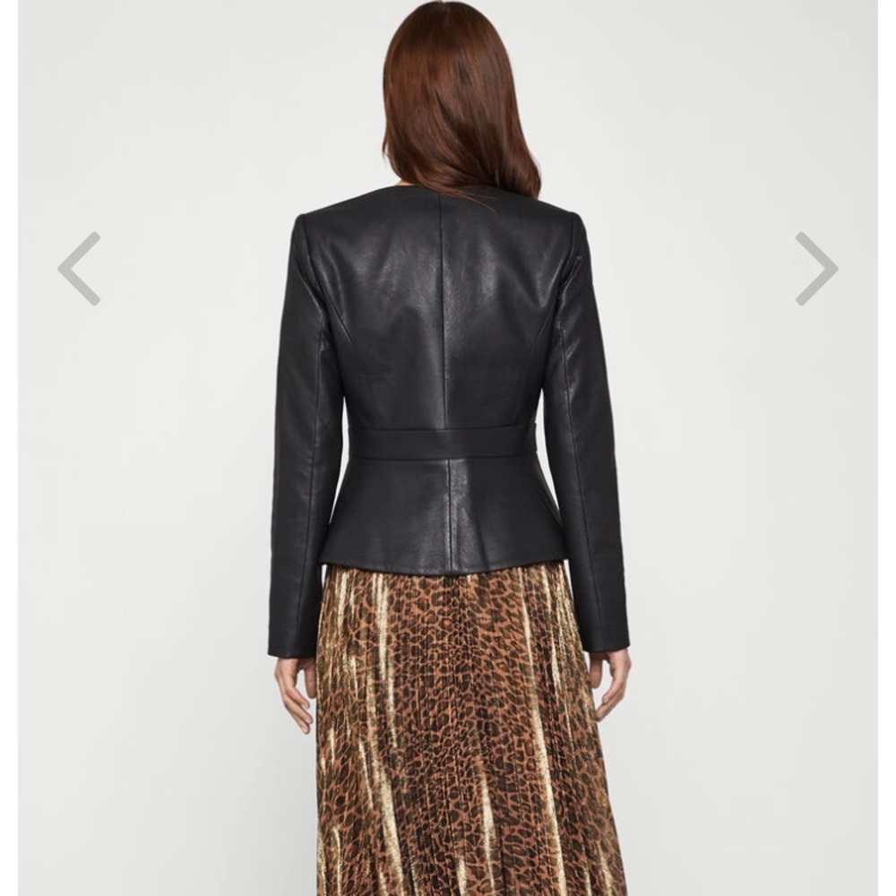 BCBG “Cruz” black pleather jacket - Picture 3 of 8